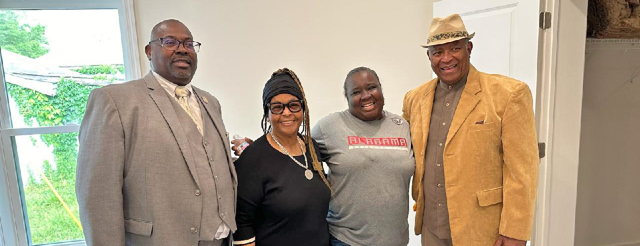Group photo of BBCF leadership, SHA Home Giveaway Winner, and Mayor Perkins.
