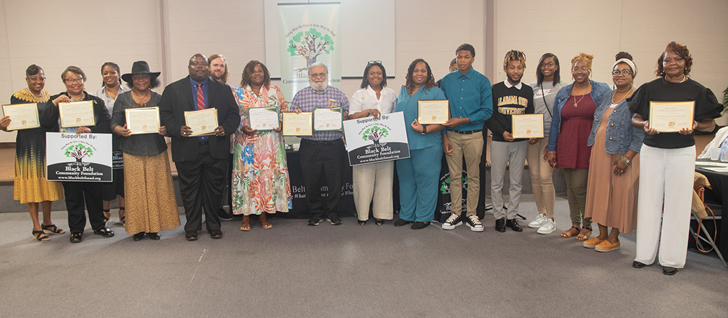 Greene County Arts and Community Grantees take group photo at BBCF grant awards ceremony.