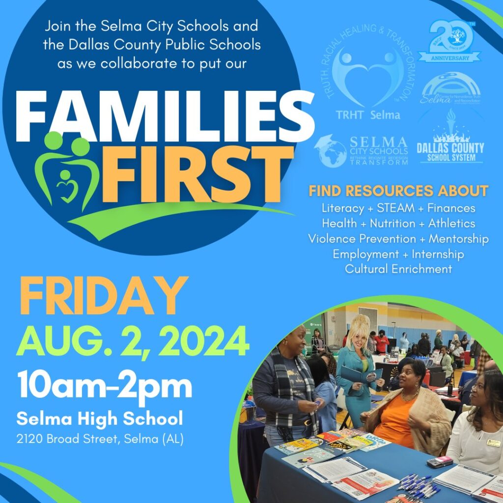 Families First Resource Fair - Friday, August 2, 2024 - 10am - 2pm, Selma High School, Selma, AL